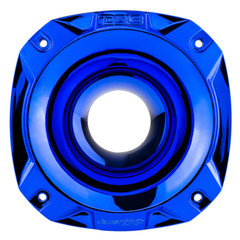 4x DS18 PRO-HP102 Blue Chrome Bolt-on 2″ Throat Plastic Driver Horn – 4.8″ Depth
