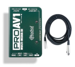 Radial Engineering ProAV1 Passive MultiMedia Direct Box DI w/ Mic Cable