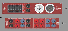 Whirlwind PLR2-B1 20A Power Distro Breaker Power Pack L2130 to Duplex AC