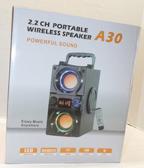 Bluetooth Speaker, 40W Portable Wireless Colorful LED Lights- Remote