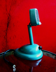 Vintage 1950’s G.E CR88B / Shure 510 Controlled Reluctance microphone w stand #4