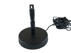 Clockaudio S750 Tabletop Microphone Base Mini XLR Female 10 Inch Cable Black