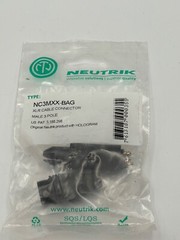 (2Pack) Neutrik Male 3 Pole Male Cable Connector Black-chrome/Silver #NC3MXX-BAG