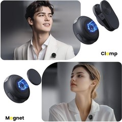 K31 Wireless Lavalier Microphone Magnetic Clip On 2 in 1 Mini Mic for Phones