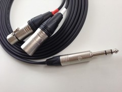 5FT Mogami W2528 Insert, Send-Return, Y Cable with Neutrik TRS/XLR 3 Pin