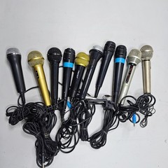 Lot of 10 Assorted Microphones – Used, Various Colors & Models