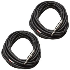 2 SEISMIC AUDIO 25′ Raw Wire-1/4″ PA/DJ SPEAKER CABLES