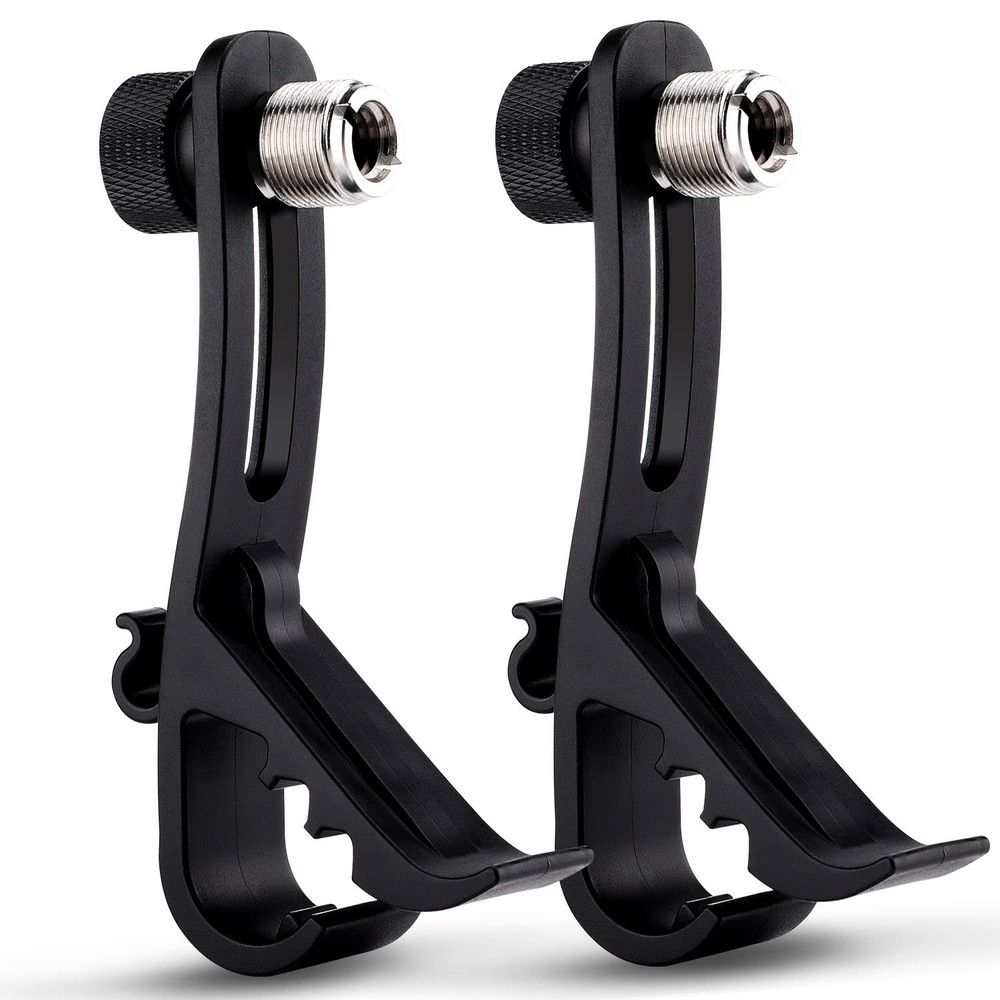 Facmogu 2PCS Drum Microphone Clip, Adjustable Mic Mount Clamp Holder Mic Securin