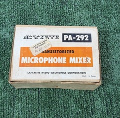 VINTAGE LAFAYETTE PA-292 TRANSISTORIZED FOUR MICROPHONE MIXER NEW