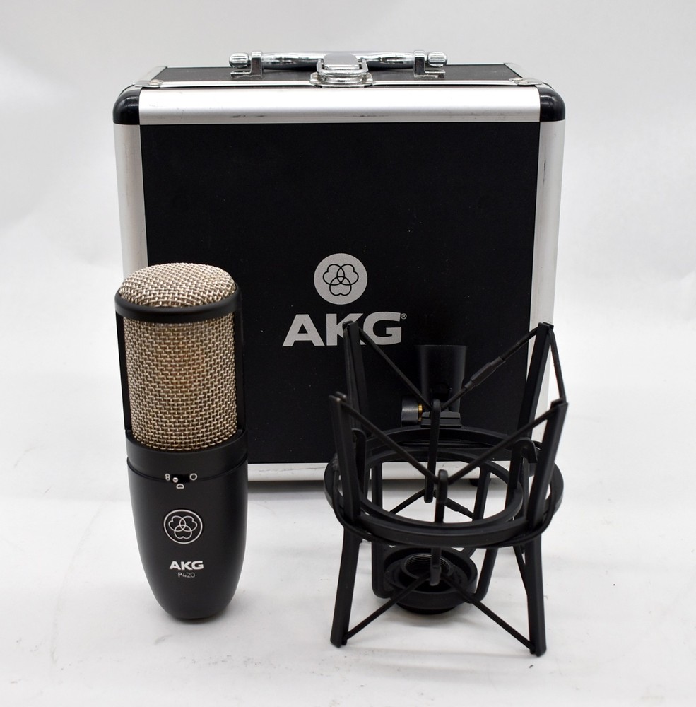 AKG P420 Microphone Multi-Pattern Condenser Microphone with Shock Mount & Case
