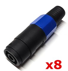 8 Pack Lot Female 4 Pole Conductor Cable Connector for SPEAKON Audio Loudspeaker