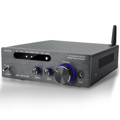Okanemoqi Hifi Amplifier 2000W Mini Hifi Amplifier 2.0 Channel 100W2 Bluetooth