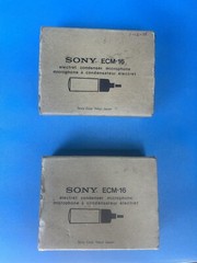 2 Sony ECM-16 ElectretCondenser MicrophoneExcellent Condition