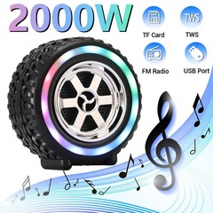 2.5″ Portable Tire Bluetooth Wireless Speaker BT TWS Soud System USB/TF/FM Radio