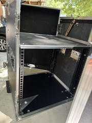 10U Audio DJ Road Rack Case with Casters Pro Tour Grade Rack Mobile Flight Case