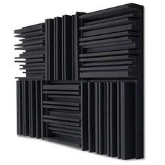 Acoustic Studio Absorption Foam Panel, 6 Pack 2″x12″x12″ Sound Proof Wall Panels