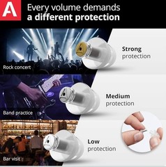 Alpine Hearing Protection MusicSafe Pro Earplugs (Transparent)