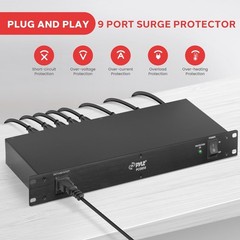 NEW Pyle PCO850 15 Amp Power Supply Conditioner Strip Surge Protector 9 Outlets