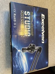 Excelvan Large Diaphragm Wired Condenser Microphone Studio Recording Black Silv…