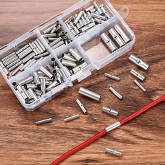 woshilaoDS 120 Pcs Non Insulated Butt Connectors, Uninsulated Splice…