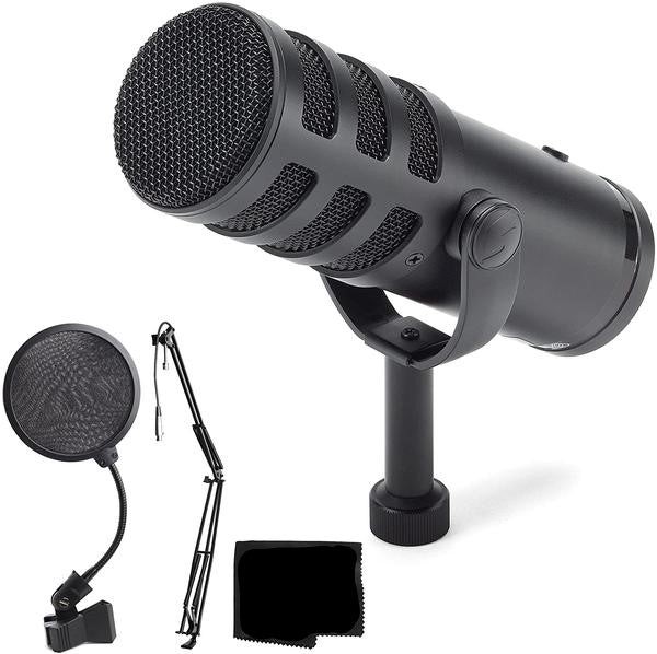 Samson Q9U XLR/USB Dynamic Broadcast Microphone + Pop Filter + Broadcast/Webcast
