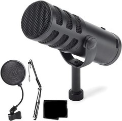 Samson Q9U XLR/USB Dynamic Broadcast Microphone + Pop Filter + Broadcast/Webcast
