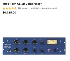 Tube-Tech CL 1B Analog 1-Channel 2U Rack Compressor, Sidechain, Blue