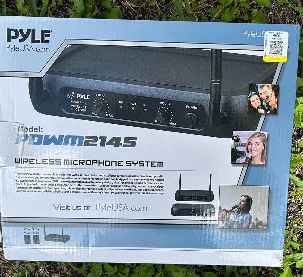 Pyle PDWM2145 VHF Wireless Microphone System New Open Box