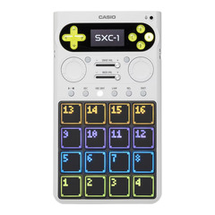 Casio SXC-1 Portable Standalone Sampler White 16 Pads 64GB USB-C SK-1 MT-40