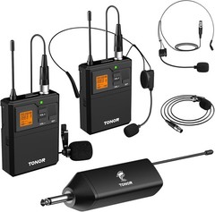 UHF Wireless System for Conferences – 200ft Range, Rechargeable Receiver