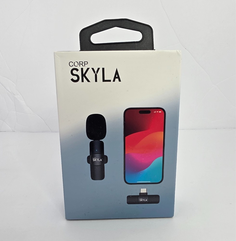 K9 Wireless Lav Microphone Set 2 Mics USB-C Receiver + Lightning Adapter Black