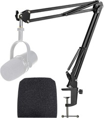MV7 MV7X MV7+ Boom Arm – Mic Arm with Foam Cover Windscreen Compatible with S…