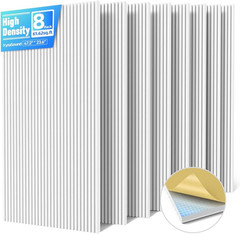 8 Pack Large Acoustic Panels Sound Absorbing with Self-Adhesive, 47.2?*23.6?*0.3