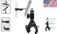 3 lbs Capacity Crab Clamp Mic Mount with 1/4″ to 5/8″ Thread Compatibility