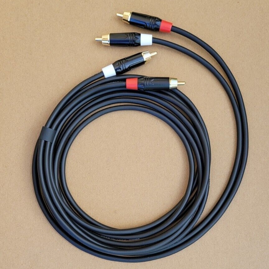 1-25FT Mogami 22AWG 2-RCA HI-FI Stereo Analog Audio Dual Cable Plugs Accessory