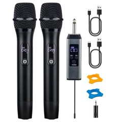 Wireless Microphones for Singing Karaoke, 500ft/150m Long Range Metal Dual Co…