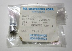 2 Unbranded MKE-2 Electret Condenser Microphone Elements/Cartridges N