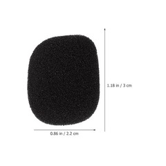 10Pcs Black Sponge Mic Windscreens Replacement Covers for Lapel Microphone Use
