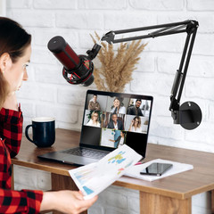 Wall Mount Boom Arm – Microphone Holder for Stand, Vertical Surface Mount and Fr