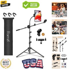 Mic Stand,6 In 1 Microphone Stand Floor Boom Mic Stand, Support Boom Goosenec…