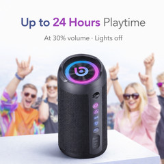Portable Bluetooth Speaker 30W IPX7 Waterproof Deep Bass BT 5.4 RGB LED 24H TWS