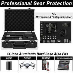 Fukumi 14 Inch Aluminum Hard Case with Customizable Foam – Heavy-Duty Protect…