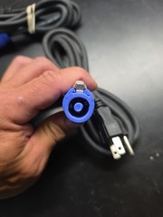 Lot 2 5ft blue PowerCon NAC3FCA to male Edison Power Cord Connector Cable 20A