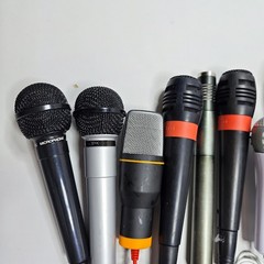 Lot of 15 Wired Microphones – Assorted Colors & Models, Used