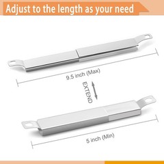 Zemibi Universal Adjustable Crossover Tubes, Charbroil Carryover Tube Silver
