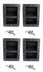 (4 PACK) PENN ELCOM H1105 Large Blk Steel Speaker Cabinet/Case Handle w/ Screws