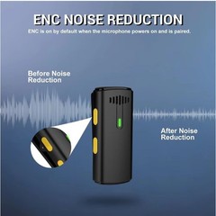 Mini Wireless Lavalier Microphone & Charging Case 2TX 1RX for Type-C Phone Vlog