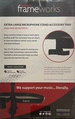 Gator – GFW-MICACCTRAY – Extra Large Mic Stand Tray with Drink Holder – Black