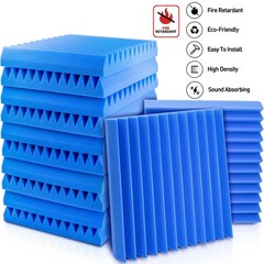 12~96 PACK Acoustic Foam Panel Wedge Studio Soundproofing Wall Tiles 12″X12″X1″
