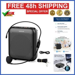 Norwii Bluetooth Voice Amplifier with Wired Microphone for Teachers